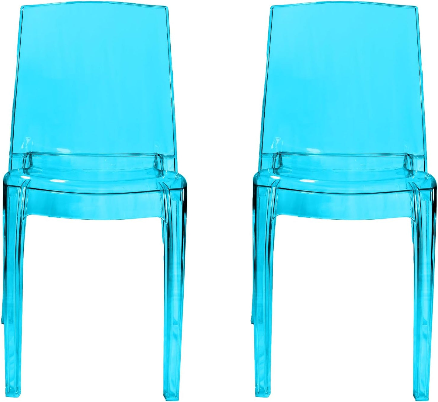 Modern Transparent Chair - Blue