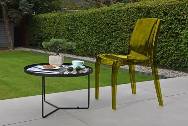 Modern Transparent Chair - Gold