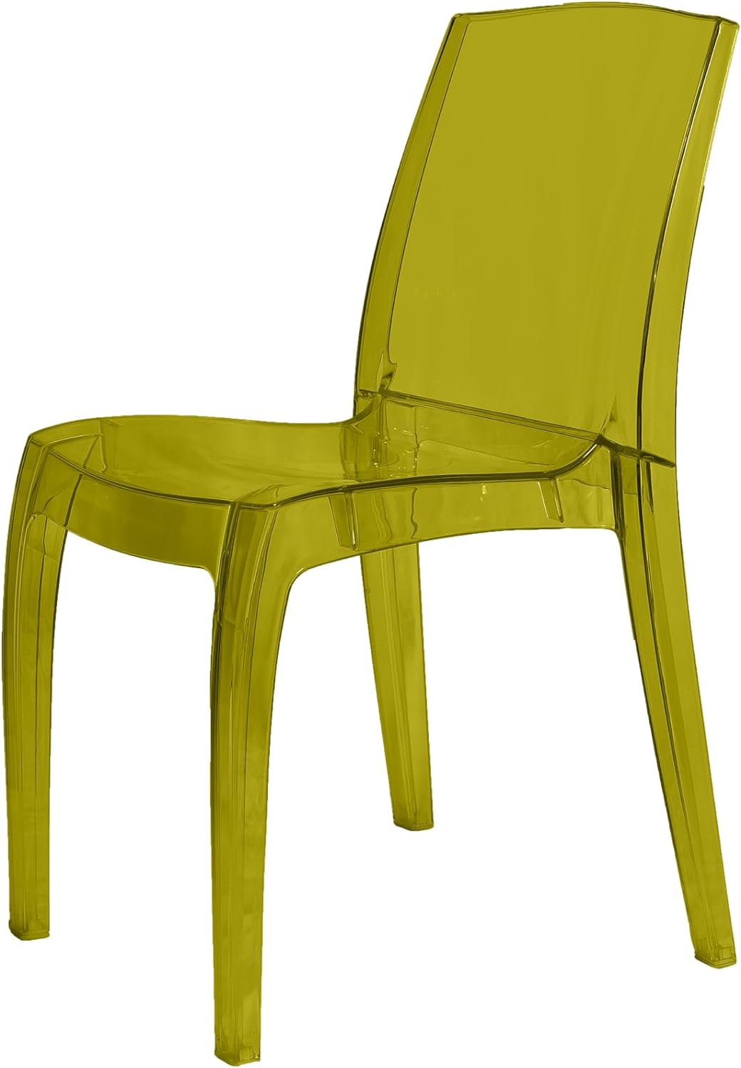 Modern Transparent Chair - Gold
