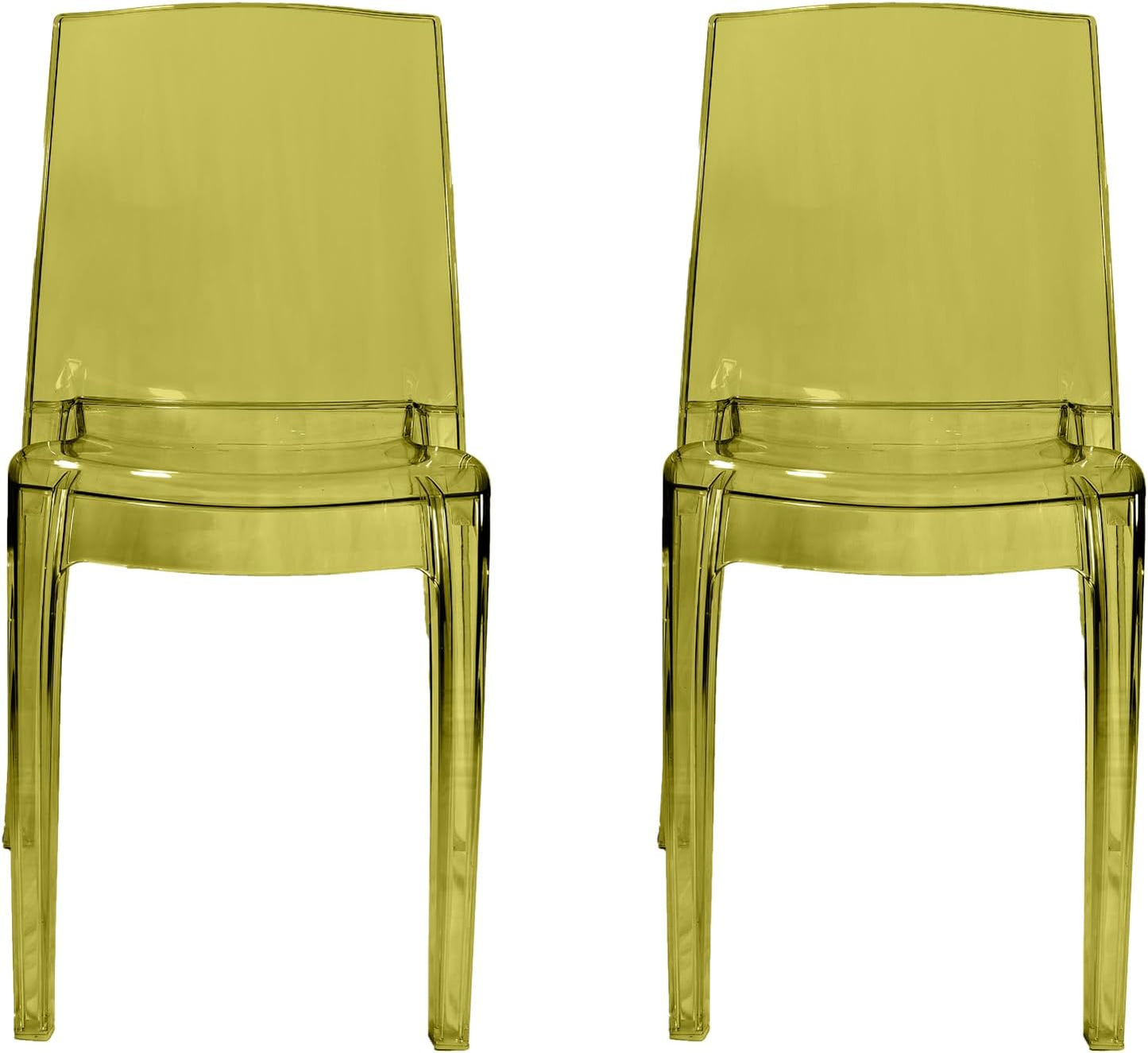Modern Transparent Chair - Gold