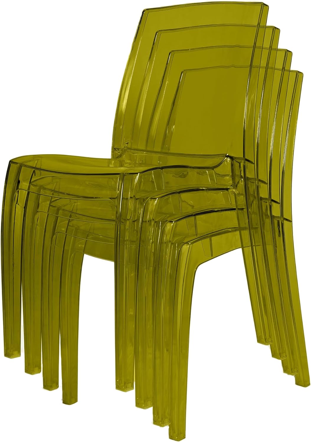 Modern Transparent Chair - Gold