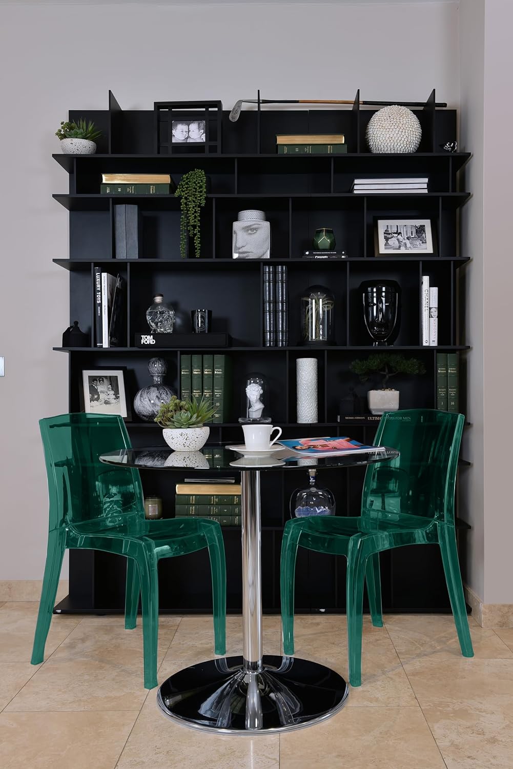 Modern Transparent Chair - Green