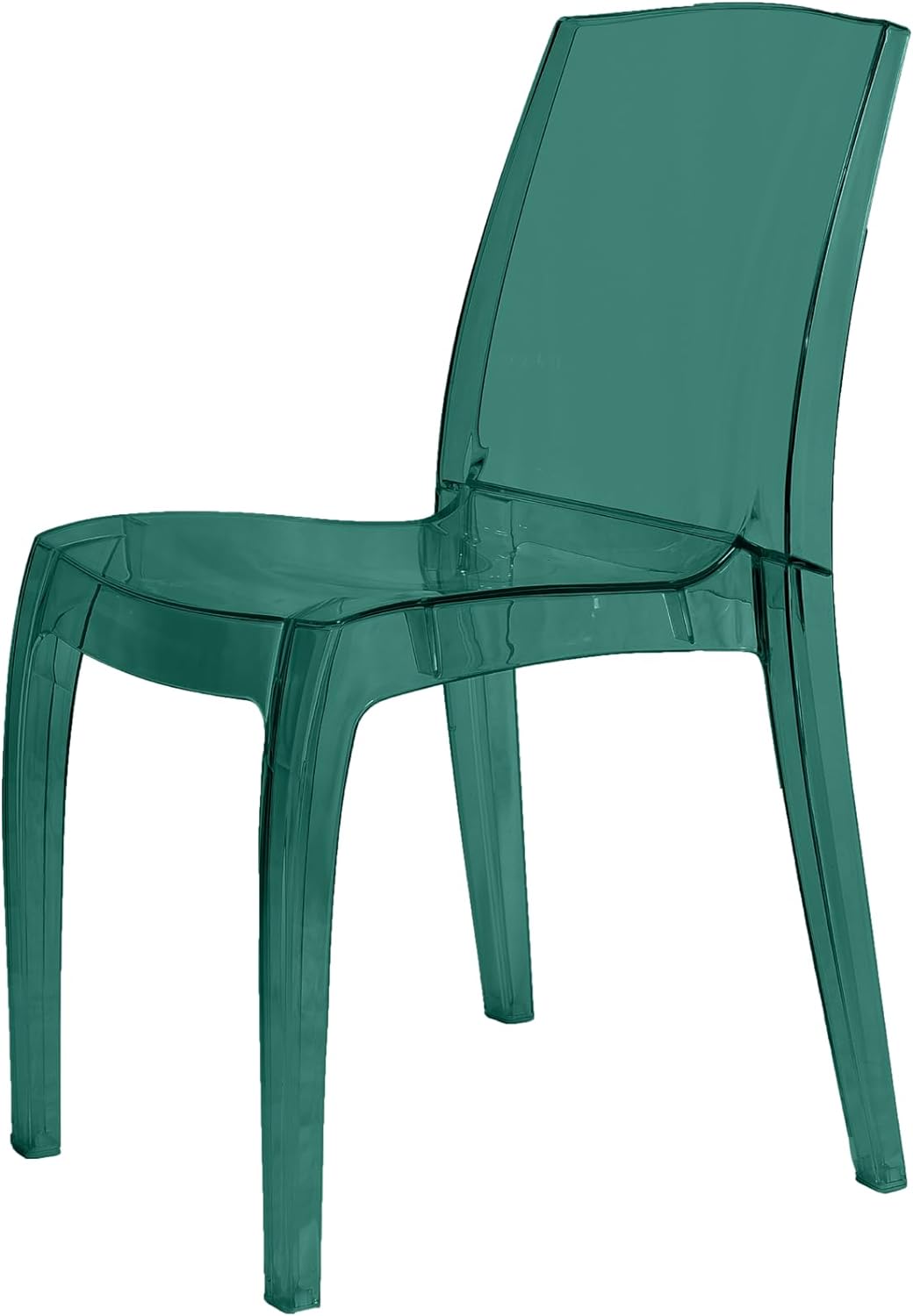 Modern Transparent Chair - Green