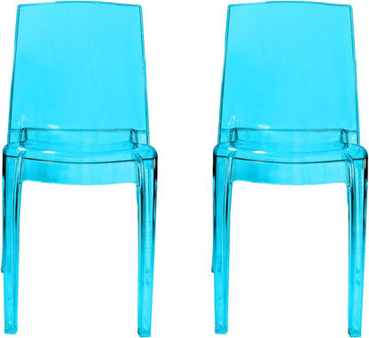 Modern Transparent Chair - Blue