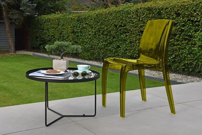 Modern Transparent Chair - Gold