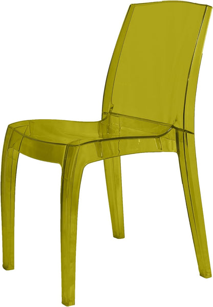Modern Transparent Chair - Gold