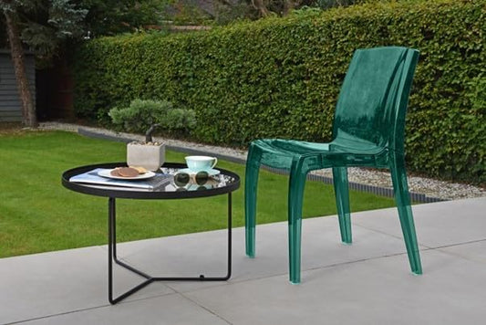 Modern Transparent Chair - Green