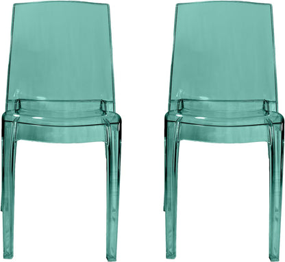 Modern Transparent Chair - Green
